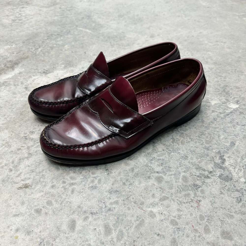 G.H. Bass Men's Burgundy Leather Weejuns - 10E